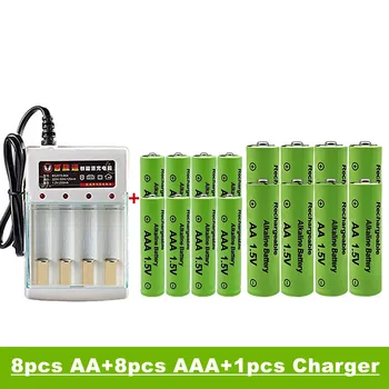 AA + AAA alkalin şarj edilebilir pil, 1.5 V, 3000 mAh, uzaktan kumanda için uygun, oyuncaklar, saatler, radyolar, vb