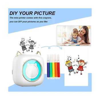 C23 Mini Cep termal Etiket Yazıcı Akıllı Taşınabilir Fotoğraf Yazıcısı Yanlış Soru Yazıcı Renkli Kağıt