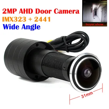 2MP IMX323 + 2441 Sensör 1080P Kapı Göz Deliği AHD Mini Peephole Balıkgözü Kamera 170 Derece Geniş Açı boyutu 31mm Lens CCTV Kamera