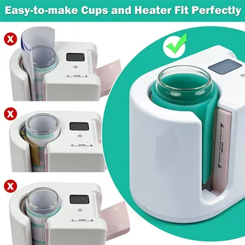 Süblimasyon Tumblers Wrap kupa basın, 3 Kalınlıkları yeşil silikon kupa sarma ısı basın süblimasyon makinesi