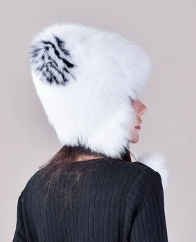 Tilki Kulaklar Kürk Thunderbolt Şapka Kadın Kış Sıcak kulak koruyucu Şapkalar Sevimli Rüzgar Geçirmez Soğuk Bisiklet Kürk Kap