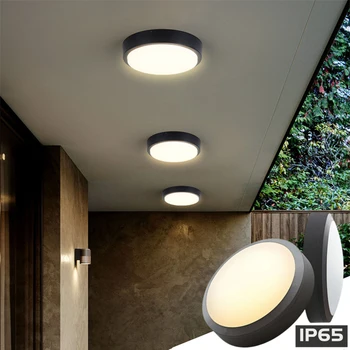 Açık su geçirmez tavan lambaları yüzeye monte Tri - geçirmez ışık Modern tavan lambası mutfak için AC 220V Led dekorasyon