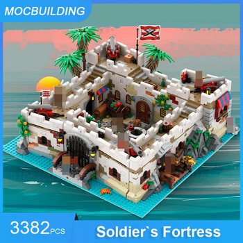 MOC Yapı Taşları Askerin Kale Modeli DIY Tuğla Mimari Eğitici Yaratıcı Oyuncaklar Çocuk Hediyeler 3382 ADET