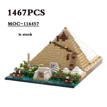 Klasik MOC-116457 Yapı Büyük Piramitleri 21058-Antik Mısır Mimarisi 1467 ADET Montaj oyuncak inşaat blokları Hediyeler