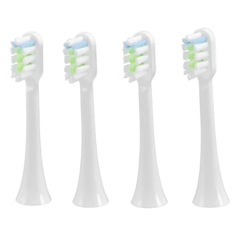 4 Adet Yedek Diş Fırçası Kafaları Xiaomi SOOCAS V1X3/X3U X1/X3 / X5 Elektrikli Diş Fırçası Kafaları Beyaz