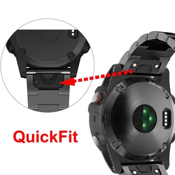 QuickFit 22mm Titanyum Metal Kayış Garmin Fenix 7 7X6 6X5 5X Artı / Epix Gen 2 / Quatix / Tactix 26mm saat kayışı Bilekliği
