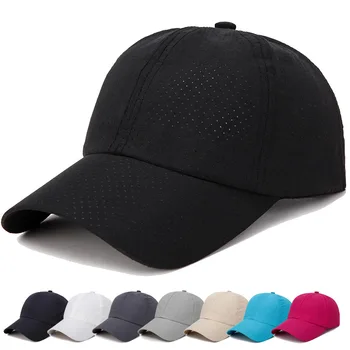 Geebro Kadınlar Nefes Açık Spor beyzbol şapkası Bahar Yaz Moda Ayarlanabilir Erkekler Kapaklar Rahat Yeni Düz Renk Hip Hop Şapka