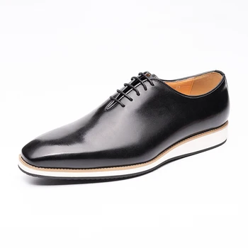 Lüks Oxford erkek ayakkabısı Ofis Ayakkabı Orijinal Deri El Yapımı gündelik erkek ayakkabısı Rahat Açık Spor Ziyafet Lace Up