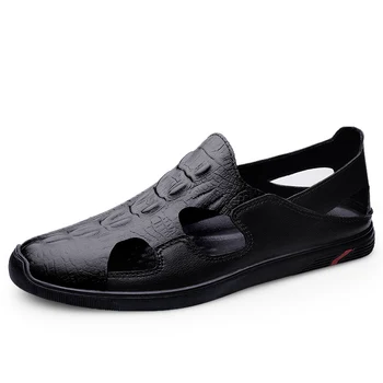 Erkek düz ayakkabı Oymak Nefes deri ayakkabı Çok Yönlü burnu açık rahat ayakkabılar Ofis Commuting Günlük Yaşam erkek Loafer'lar