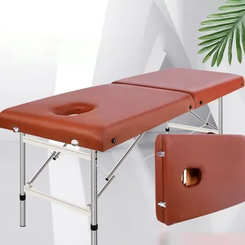 Taşınabilir Katlanır Masaj Masası Kirpik Pedikür Dövme Salonu güzellik yatağı Yüz Minder Kosmetikliege Salon mobilyası LJ50MB