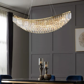 Lüks kristal avize LED modern oturma odası lamba toplantı odası otel dekorasyon lambası