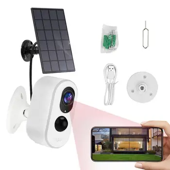 Wifi Kamera Kapalı Güneş Enerjili kamera monitörü Ev Güvenlik için İnsan Algılama HD1080P Kamera Desteği Gece Görüş