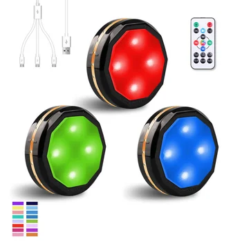 USB Şarj Edilebilir DC5V RGB Renk Altında Led kabin lambası Taşınabilir pak ışığı Kapalı Tatil Dekorasyon Yatak Odası, Fuaye