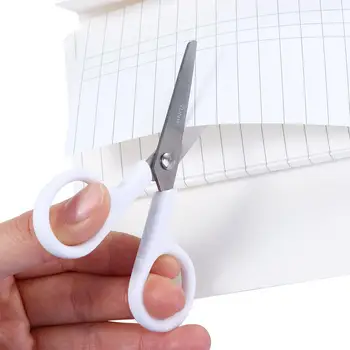 El yapımı Araçları Mini kapaklı Kağıt Paslanmaz Çelik Makas Beyaz Küçük Makas Ofis Makas Beyaz Renk