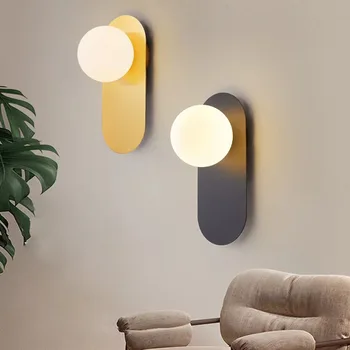 Iskandinav Tasarımcı Koridor sanat duvar ışık arka plan ev Deco koridor yatak odası oturma odası aplik Minimalist başucu Ins lamba aksesuarı