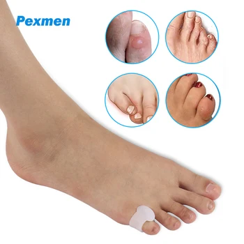 Pexmen 2 adet/çift Jel Ayak Ayırıcı Pinky Ayak Paspayı Küçük Ayak Yastıkları Önlemek için Sürtünme Basıncı Rahatlatmak Ayak Bakımı Aracı