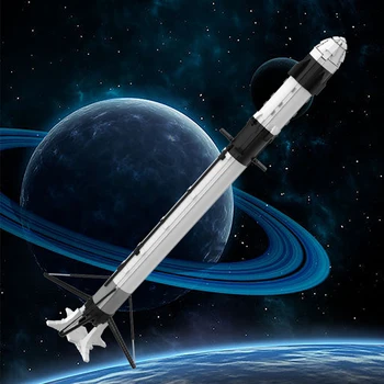 Gobricks 3024 ADET SpaceX Ekip 4 Ejderha uzay aracı Falcon Dokuz Uzay Gemisi Yapı Taşları Monte Roket Çocuk doğum günü hediyesi