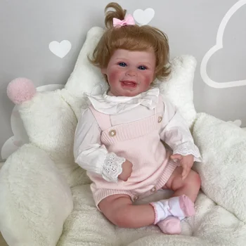 NPK 20 inç Yeniden Doğmuş Bebek Yenidoğan Harper Gerçekçi Yumuşak Dokunmatik Sevimli Vücut Bebek El Yapımı Genesis Boya Görünür Damarlar Çoklu