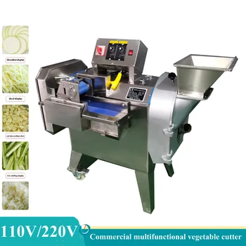 Ticari Yapraklı sebze kesme Makinesi Çok fonksiyonlu Elektrikli Soğan Kesici Kıyıcı Makinesi
