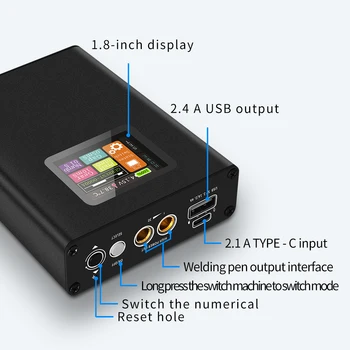 Nokta Kaynakçı 1.8 İnç LCD Renkli Ekran Nokta kaynak makinesi 30 Dişliler Ayarlanabilir 18650 Pil Nokta Kaynak Aracı