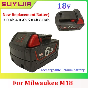 Şarj edilebilir Lityum Pil 18V 3.0 Ah 4.0 Ah 5.0 Ah 6.0 Ah - Milwaukee Uyumlu 48-59-181 48-59-1850 Akülü Elektrikli El Aletleri