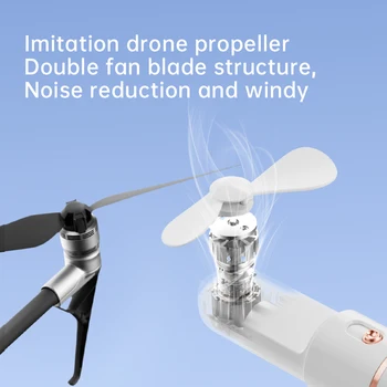 Mini el fanı Taşınabilir USB Şarj Edilebilir Cep Fan Kullanışlı Güç Bankası Hava Soğutucu Masaüstü Katlanabilir Elektrikli Fan Açık Ofis