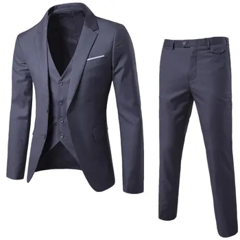 Takım elbise + Ceket + Pantolon 3 Parça Setleri / Güzel Vogue Erkekler iş elbisesi / Erkek Blazers Ceket + Pantolon + Yelek / S-6XL