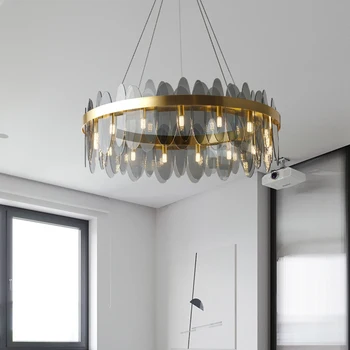Modern İskandinav Cam Altın Avize Aydınlatma tavan LED Asılı lambalar Yemek odası mutfak aydınlatma armatürleri Ev Dekor Armatür