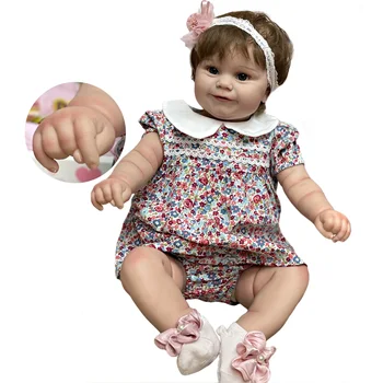 Yeniden doğmuş Bebe 24 İnç 3D Boyalı Bebe Yenidoğan Bebek Maddie El Yapımı Yumuşak Vinil Yeniden Doğmuş Bebek bonecas ınfantil meninas