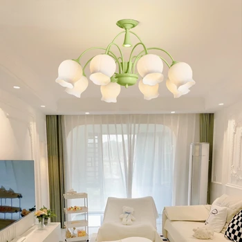 2023 Modern Yeşil tavanda asılı Lamba LED Yaratıcı Aromaterapi Mum Tasarım Kolye Avize ışığı Ev Yatak Odası İçin