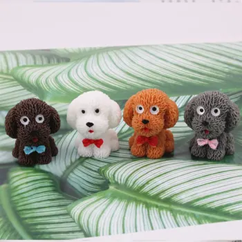 4 Stilleri Köpek Minyatür Heykelcik Hayvan Zanaat Hediye Dollhouse Oyuncak Mikro Peyzaj Peri Bahçe Aksesuar Dekor