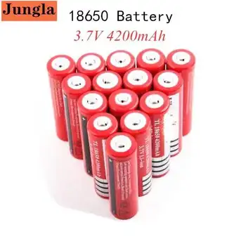 2-20 ADET 18650 pil 3.7 V 4200mAh şarj edilebilir liion pil için Led el feneri Torch batery litio pil