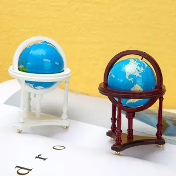 Dollhouse Küre Modeli Yüzey Çapaksız Dekoratif Küçük Dollhouse Minyatür Karasal Küre Modeli Oyuncak Dollhouse Malzemeleri