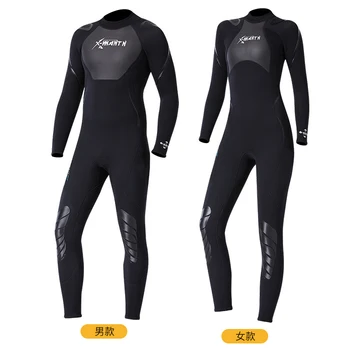 Yeni Kadın Erkek 3mm Neopren Wetsuit Sörf Tüplü dalgıç kıyafeti Sıcak Tutmak Uzun Kollu Balıkçılık Spearfishing Mayo