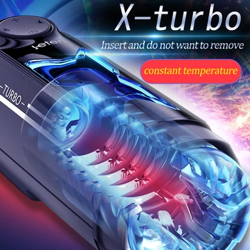 Leten X-Turbo 700 kez/Dakika Yüksek Hızlı Elektrikli Pistonlu Erkek Masturbator Kupası Hava Emme Geri Çekilebilir Vibratör Seks Oyuncakları erkekler İçin