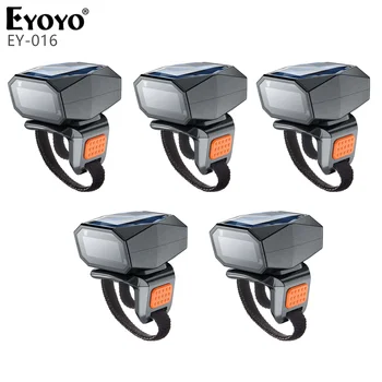 Eyoyo 2D Giyilebilir Halka Barkod Tarayıcı Mini Taşınabilir 3-in-1 USB Kablolu ve 2.4 G Kablosuz ve Bluetooth parmak tarayıcı 1D QR barkod