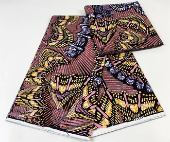 100 % Orijinal Hollandalı Süper Batik Pamuklu Kumaş 6 Yards Gerçek Balmumu Büyük Süper Afrika Balmumu Ankara Baskılı Kumaş Elbise İçin