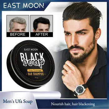 Siyah Saç Sabunu Saç Kararan Şampuan Bar Gri Kolay Saç Boyası Sabun Tamir Gri Beyaz Saç Rengi Siyah Besleyici Ürün