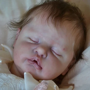FBBD Dıy Kiti 21 İnç Yeniden Doğmuş Bebek Kiti Yakut Slapen Bebek Ayet Kleur Onvoltooide Pop Onderdelen(Vücut bez + bacaklarda + kafa)