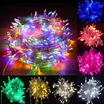 LED perili dizi lamba s 7 renk pil kumandalı açık su geçirmez LED dize ışık noel doğum günü ev partisi dekor lambası