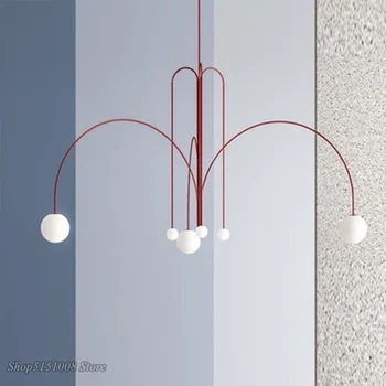 Italyan Led Demir kolye ışıkları Yatak Odası Oturma Odası kolye Şube Cam mutfak Asılı Lambalar Luminaria Başucu Aydınlatma Dekor