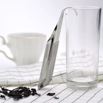 100 ADET Çay süzgeci İnanılmaz Paslanmaz Çelik Çay Demlik Boru Tasarım Dokunmatik İyi Hissediyorum Tutucu Aracı Çay Kaşığı Demlik Filtre