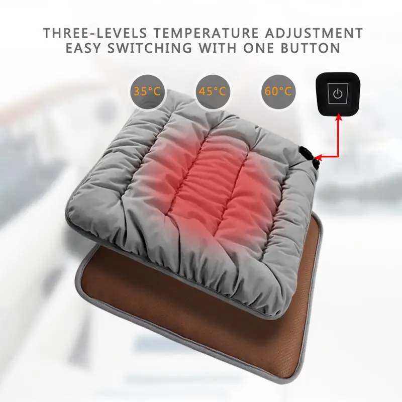 Sipariş Usb ısıtmalı yastık araba koltuğu koruyucu yastık aksesuar ev için  bel ağrısı rahatlatmak malzemeleri araba aksesuarları dayanıklı